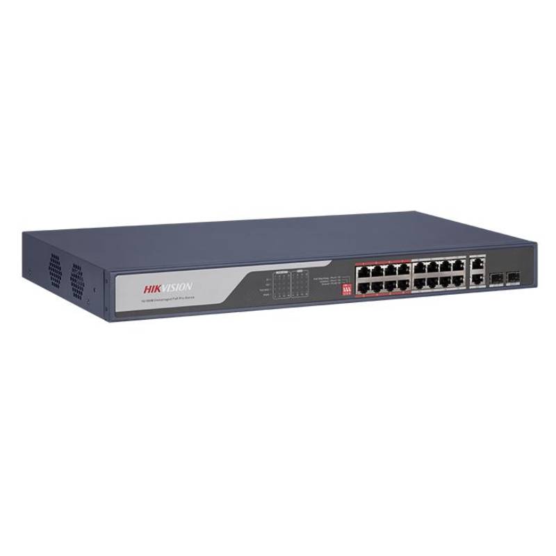 Switch HIKVISION DS-3E0318P-E-C 16 ports PoE 2 ports Gigabit Noir