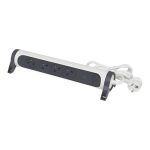 Multiprise LEGRAND 4*2P+T Parafoudre 1,5M - BLANC et GRIS Foncé