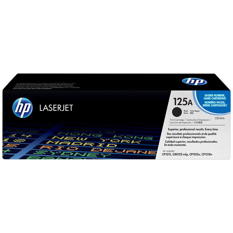 Toner LaserJet d'origine HP 125A - Noir (CB540A) Toner LaserJet d'origine HP 125A - Noir (CB540A)