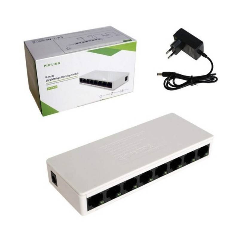 Switch PIX-LINK 8 Ports 10/100 MBPS - Blanc Switch PIX-LINK 8 Ports 10/100 MBPS - Blanc