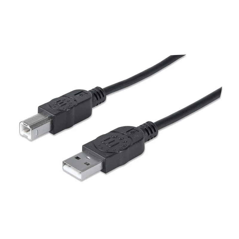 Câble MANHATTAN USB 2.0 Type B 3 Métres - Noir Câble MANHATTAN USB 2.0 Type B 3 Métres - Noir