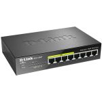 Switch D-LINK DGS-1008P 8 Ports 10/100/1000 Mbps - Noir