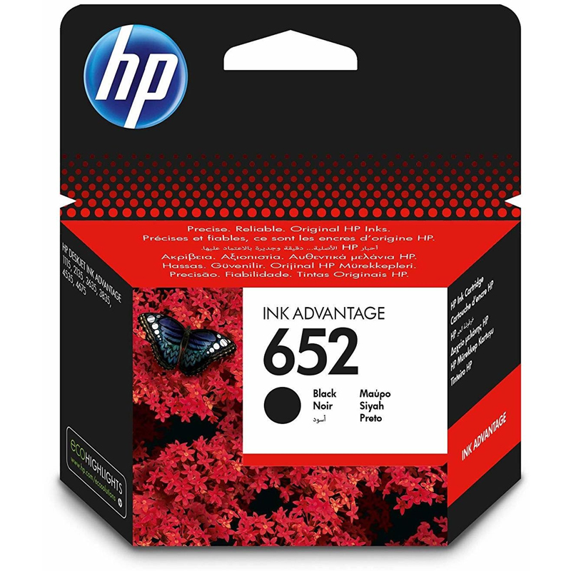 Cartouche Original Jet d'encre HP 652 - Noir Cartouche Original Jet d'encre HP 652 - Noir