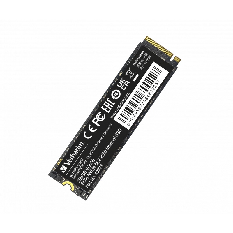 Disque Dur Interne VERBATIM Vi3000 256Go SSD NVMe M.2 2280 Disque Dur Interne VERBATIM Vi3000 256Go SSD NVMe M.2 2280