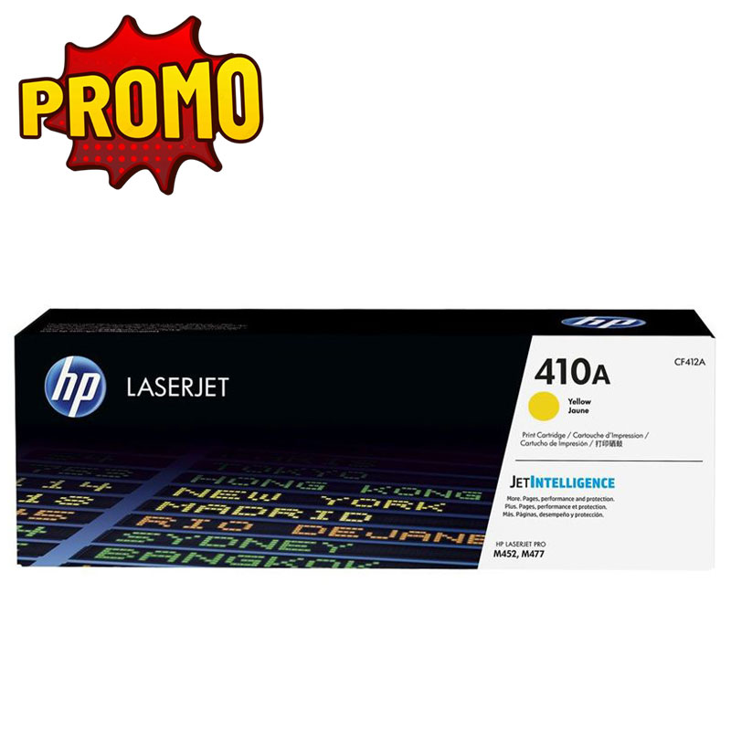 Cartouche de toner HP 410A LaserJet jaune originale / 2300 pages CF412A Cartouche de toner HP 410A LaserJet jaune originale / 2300 pages CF412A