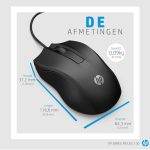 Souris Filaire Optique HP 100 USB - Noir (6VY96AA)
