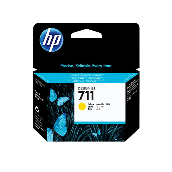 Cartouche Jet d'encre Original HP 711 - Jaune (CZ132A) Cartouche Jet d'encre Original HP 711 - Jaune (CZ132A)