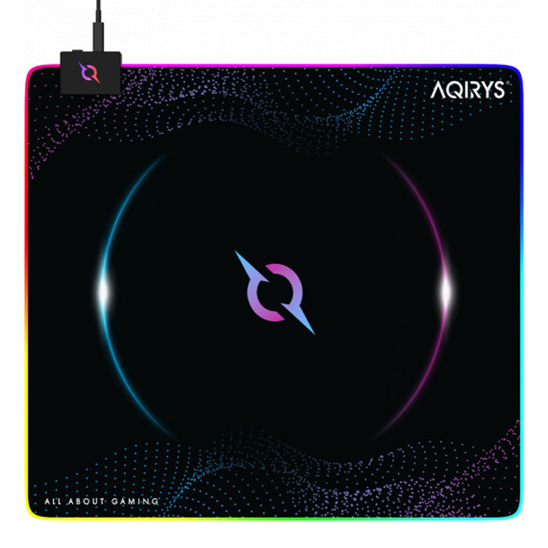 Tapis Souris Gamer AQIRYS ECLIPSE Moyen RVB - Noir