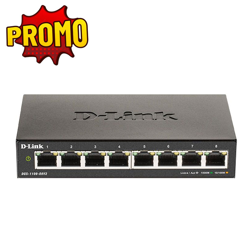 Switch D-LINK DGS-1100-08PV2 Intelligent 8 PORTS POE Switch D-LINK DGS-1100-08PV2 Intelligent 8 PORTS POE