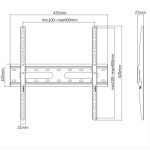 Support Mural Fixe SBOX PLB-2544F-2 Pour TV 32" - 70"