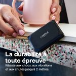 Disque Dur Externe CRUCIAL SSD X9 4To USB 3.2 Gen-2 - Noir