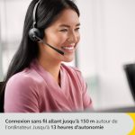 Micro Casque Sans Fil JABRA ENGAGE 55 MS USB-A Avec Support - Noir