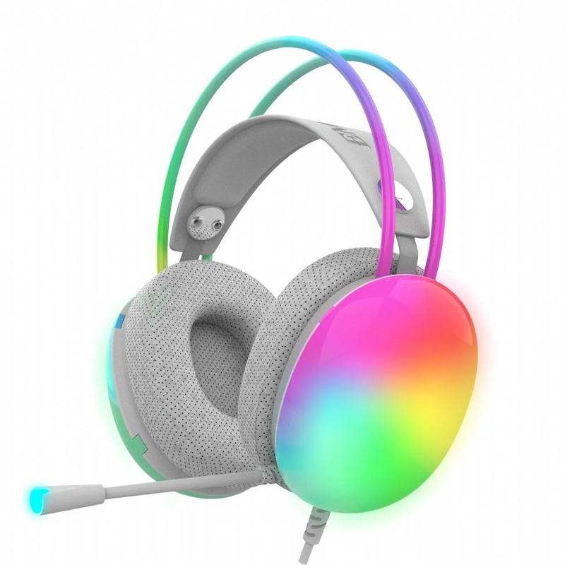 Micro Casque Gamer Filaire INCA IGK-X8Y RGB - Blanc Micro Casque Gamer Filaire INCA IGK-X8Y RGB - Blanc