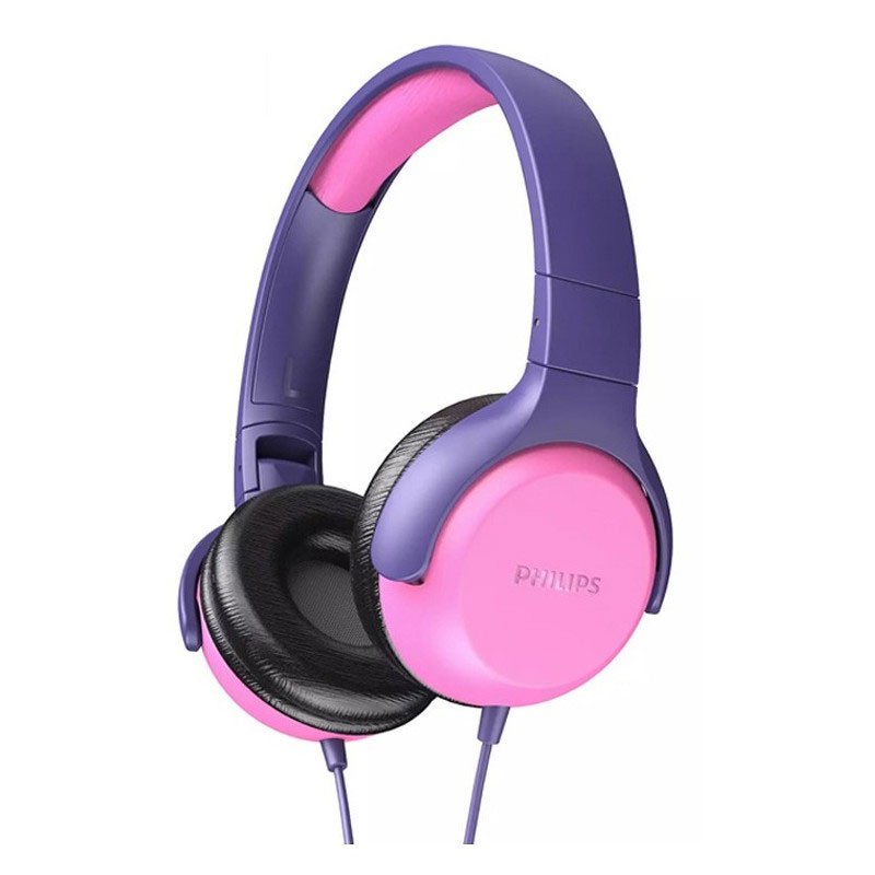 Casque Filaire PHILIPS TAKH101PK-00 avec Micro Pour Enfant - Rose & Violet Casque Filaire PHILIPS TAKH101PK-00 avec Micro Pour Enfant - Rose & Violet