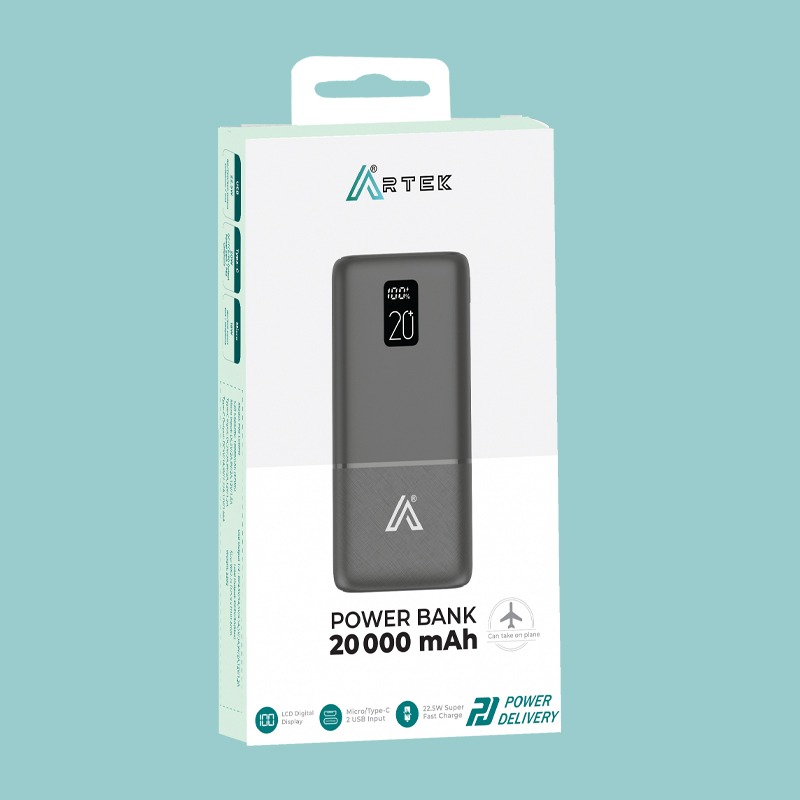 Power Bank ARTEK 20000 mAh - ONYX
