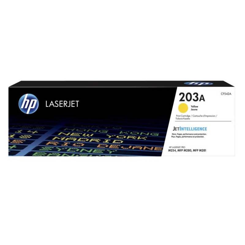Cartouche de toner Jaune authentique HP 203A pour LaserJet Cartouche de toner Jaune authentique HP 203A pour LaserJet