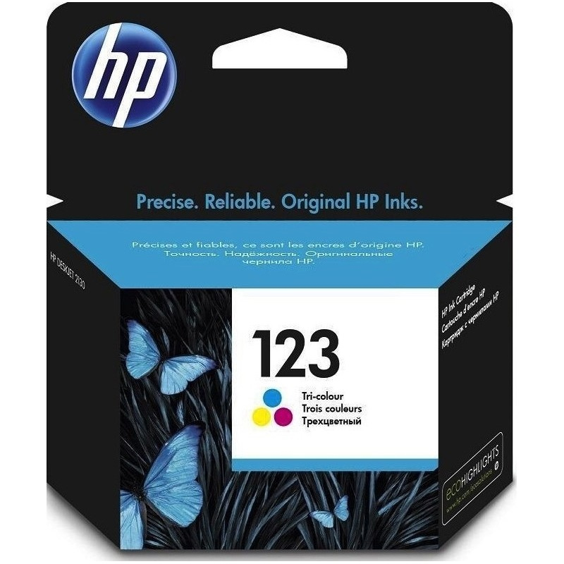 Cartouche Original Jet d'encre HP 123 - Trois Couleurs Cartouche Original Jet d'encre HP 123 - Trois Couleurs
