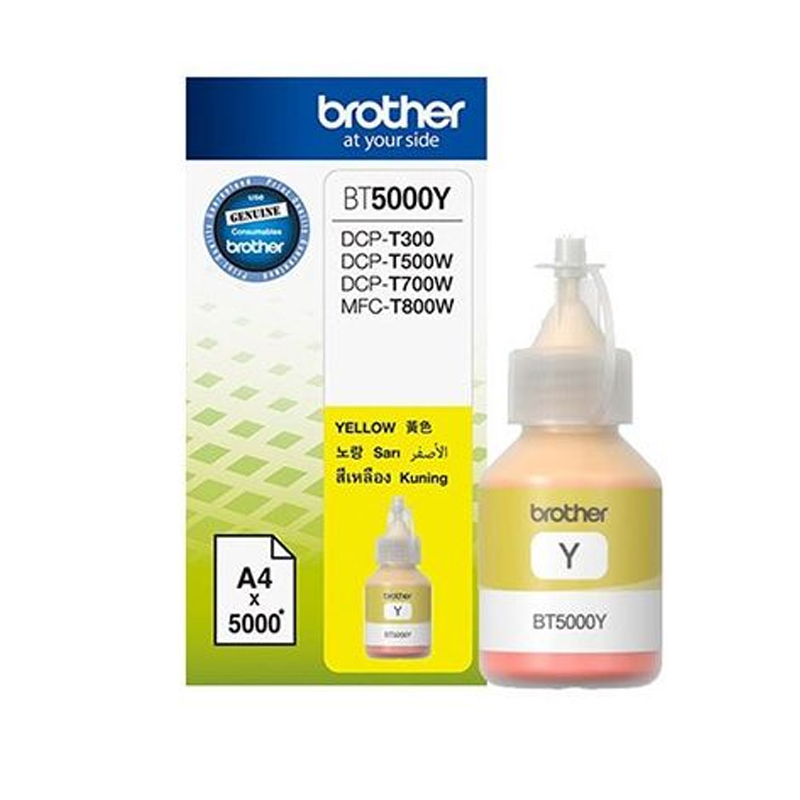 Bouteille D'encre Original BROTHER BT-5000 - Jaune (BT-5000Y) Bouteille D'encre Original BROTHER BT-5000 - Jaune (BT-5000Y)