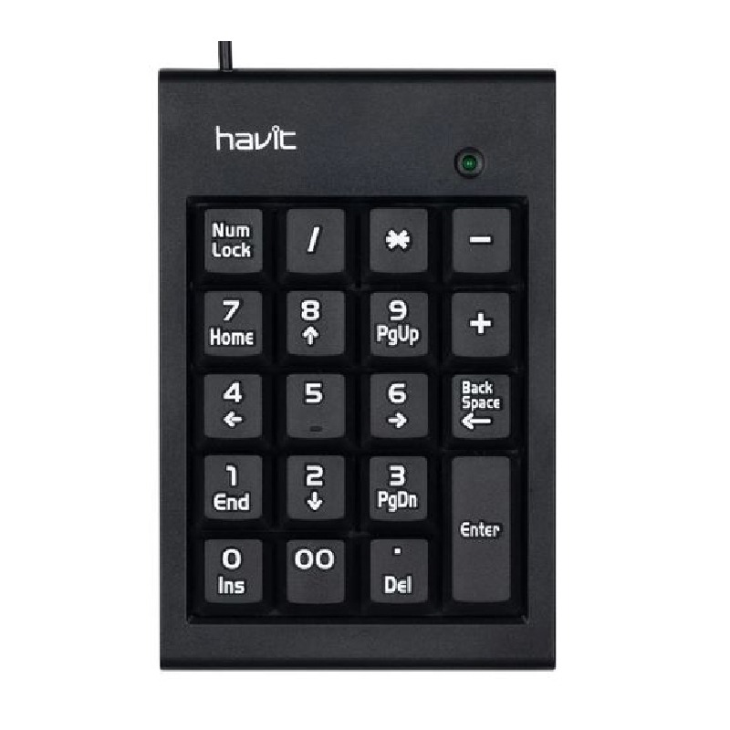 Pavé Numérique Filaire HAVIT KB223 - Noir Pavé Numérique Filaire HAVIT KB223 - Noir