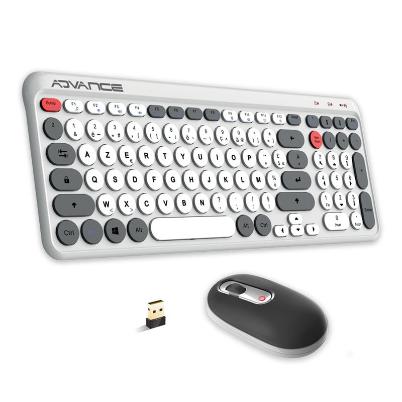 Ensemble Clavier & Souris Sans Fil ADVANCE Ergostyle Ensemble Clavier & Souris Sans Fil ADVANCE Ergostyle