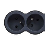 Rallonge Multiprises extra-plate LEGRAND 4 Prises 1,5m - Noir& gris foncé