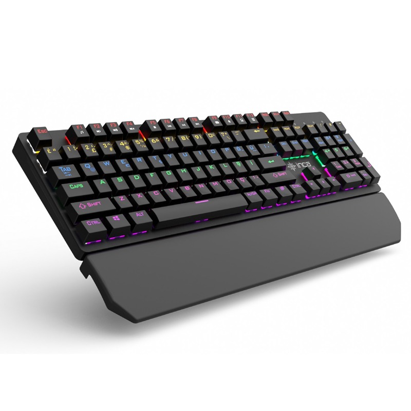 Clavier Gamer Filaire INCA IKG-445 Mécanique Interrupteur Bleu RGB - Noir