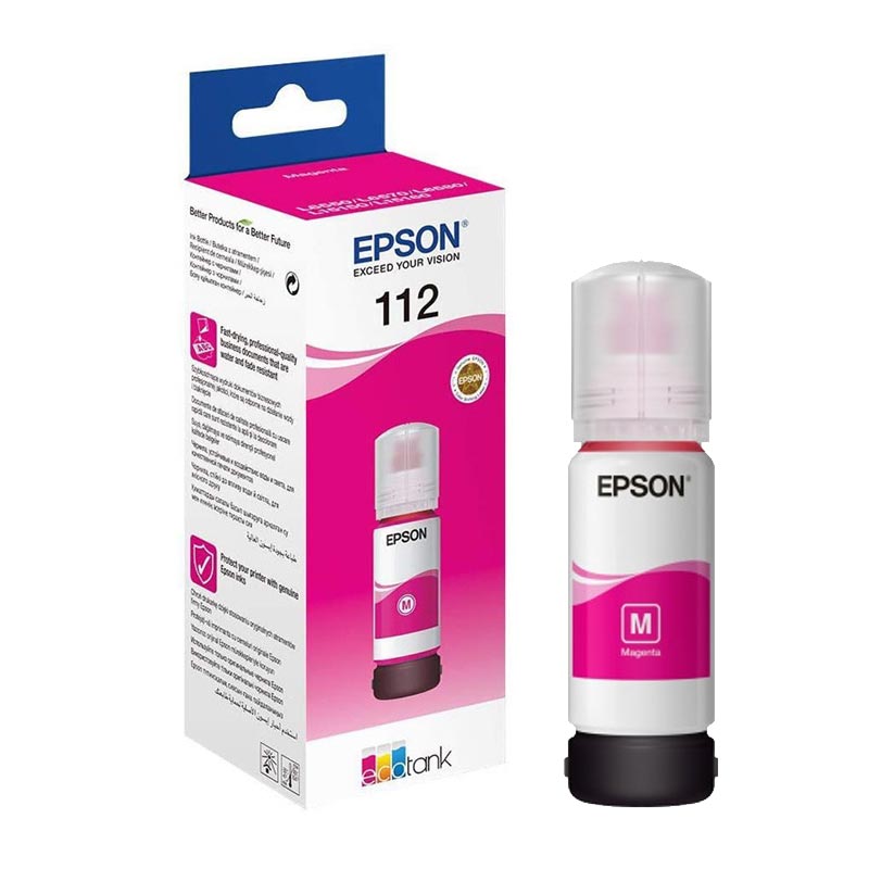 Bouteille D'encre Original EPSON EcoTank 112 - Magenta (C13T06C34A) Bouteille D'encre Original EPSON EcoTank 112 - Magenta (C13T06C34A)
