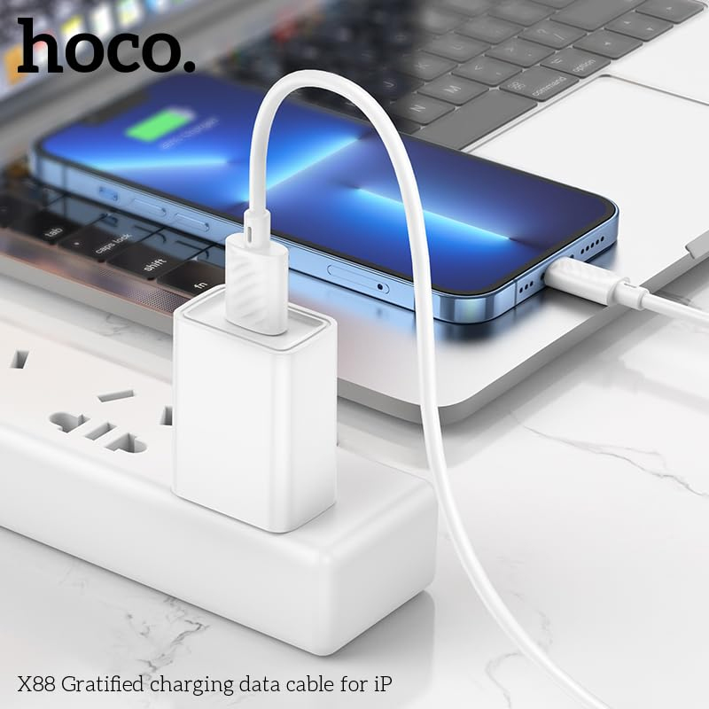 Câble De Charge HOCO X88 USB-A Vers Lightning - Blanc