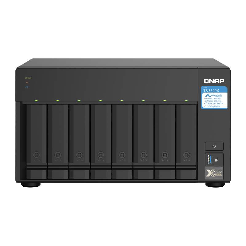 Serveur NAS QNAP TS-832PX 8 Baies 4 Go - Noir Serveur NAS QNAP TS-832PX 8 Baies 4 Go - Noir
