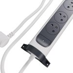 Multiprise LEGRAND 4X2P+T 1,5M - Blanc et Gris Foncé