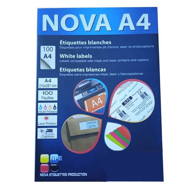 6800 Étiquettes Blanches NOVA A4 42x21.2mm