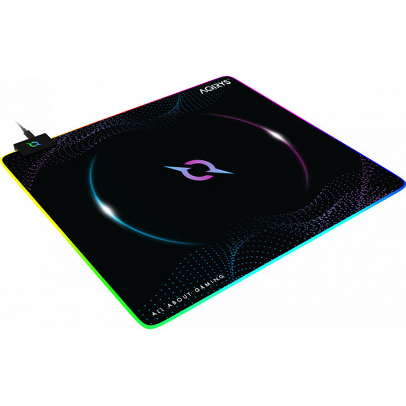 Tapis Souris Gamer AQIRYS ECLIPSE Moyen RVB - Noir