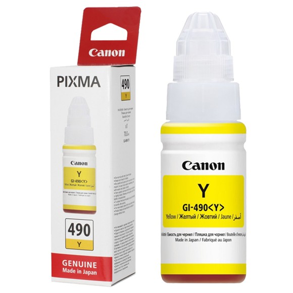 Bouteille d'encre Original Canon GI 490 J - Jaune (GI-490-J) Bouteille d'encre Original Canon GI 490 J - Jaune (GI-490-J)