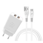 Chargeur WUW T55 3.1A Micro - Blanc