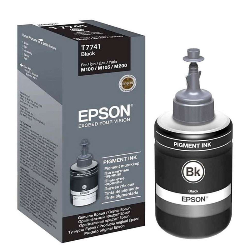 Bouteille d'encre Original EPSON T7741 Pigment - Noir (C13T77414A ) Bouteille d'encre Original EPSON T7741 Pigment - Noir (C13T77414A )