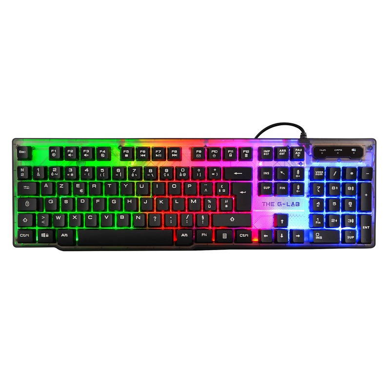 Clavier Gamer Filaire G-LAB KEYZ NEON RGB - Noir Clavier Gamer Filaire G-LAB KEYZ NEON RGB - Noir