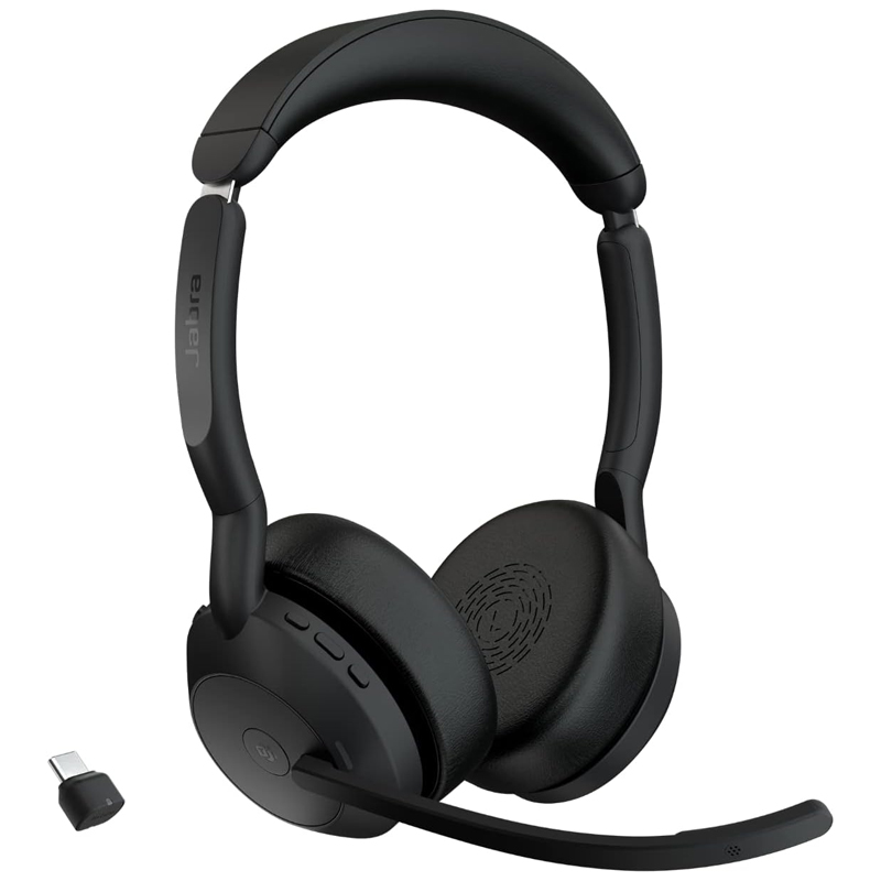 Micro Casque Sans Fil JABRA EVOLVE2 55 MS USB-A - Noir Micro Casque Sans Fil JABRA EVOLVE2 55 MS USB-A - Noir